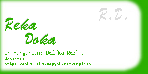 reka doka business card